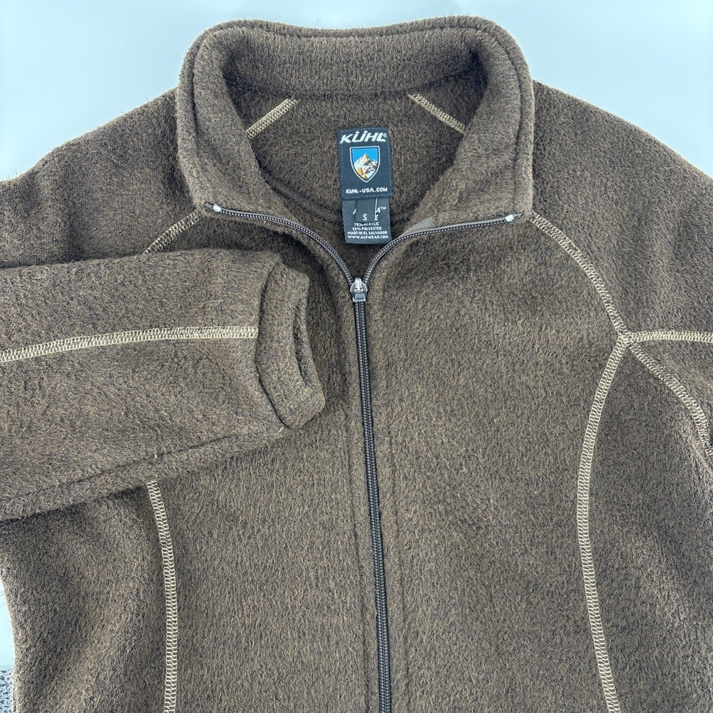 Kuhl Womens Jacket Small Alfpaca Fleece Full Zip Up Outdoors Hiking‎ Baselayer